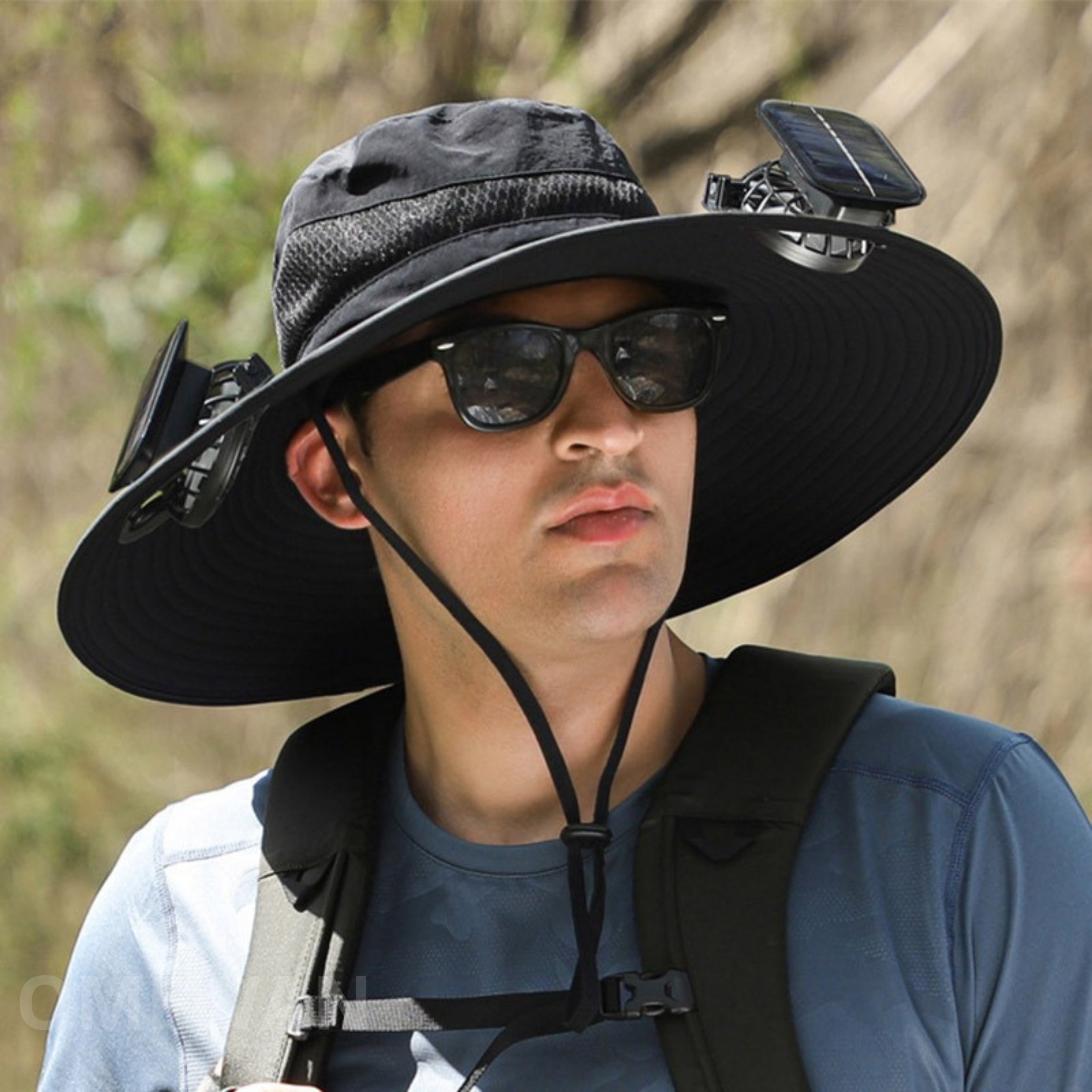 Wide Brim Solar Fan Hat