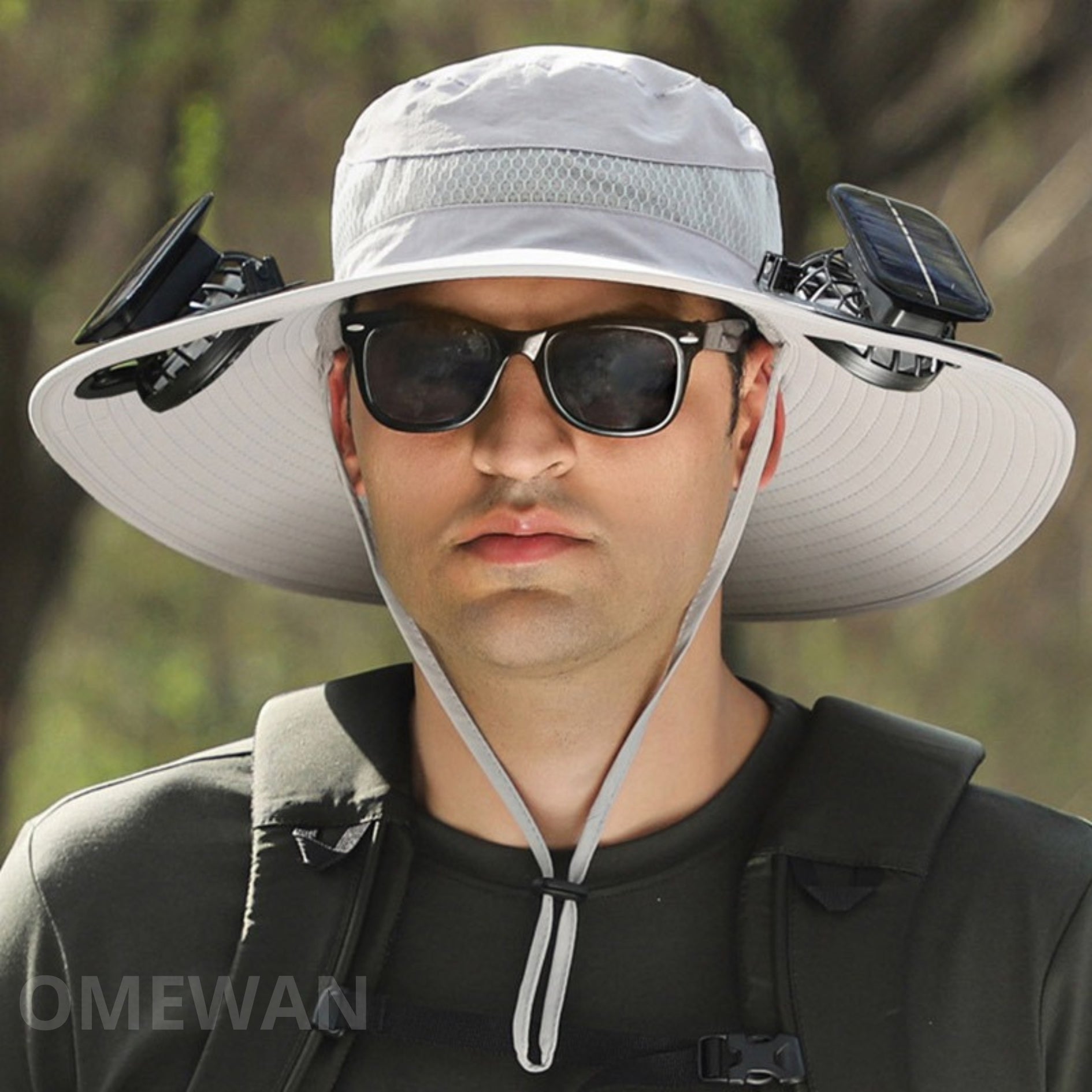 Wide Brim Solar Fan Hat