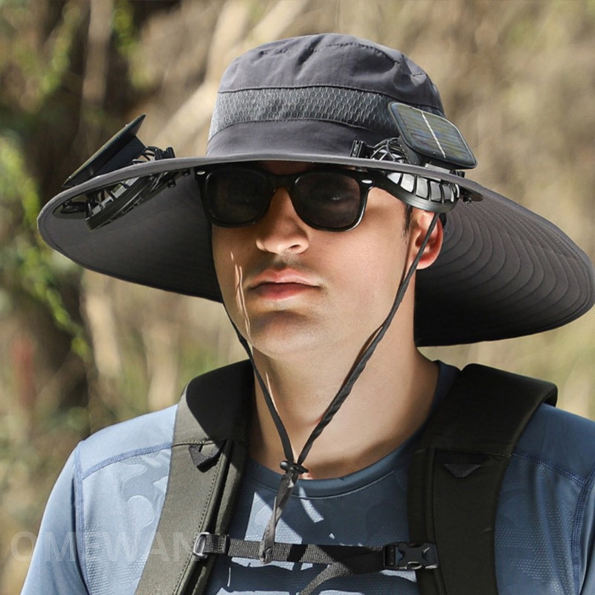 Wide Brim Solar Fan Hat