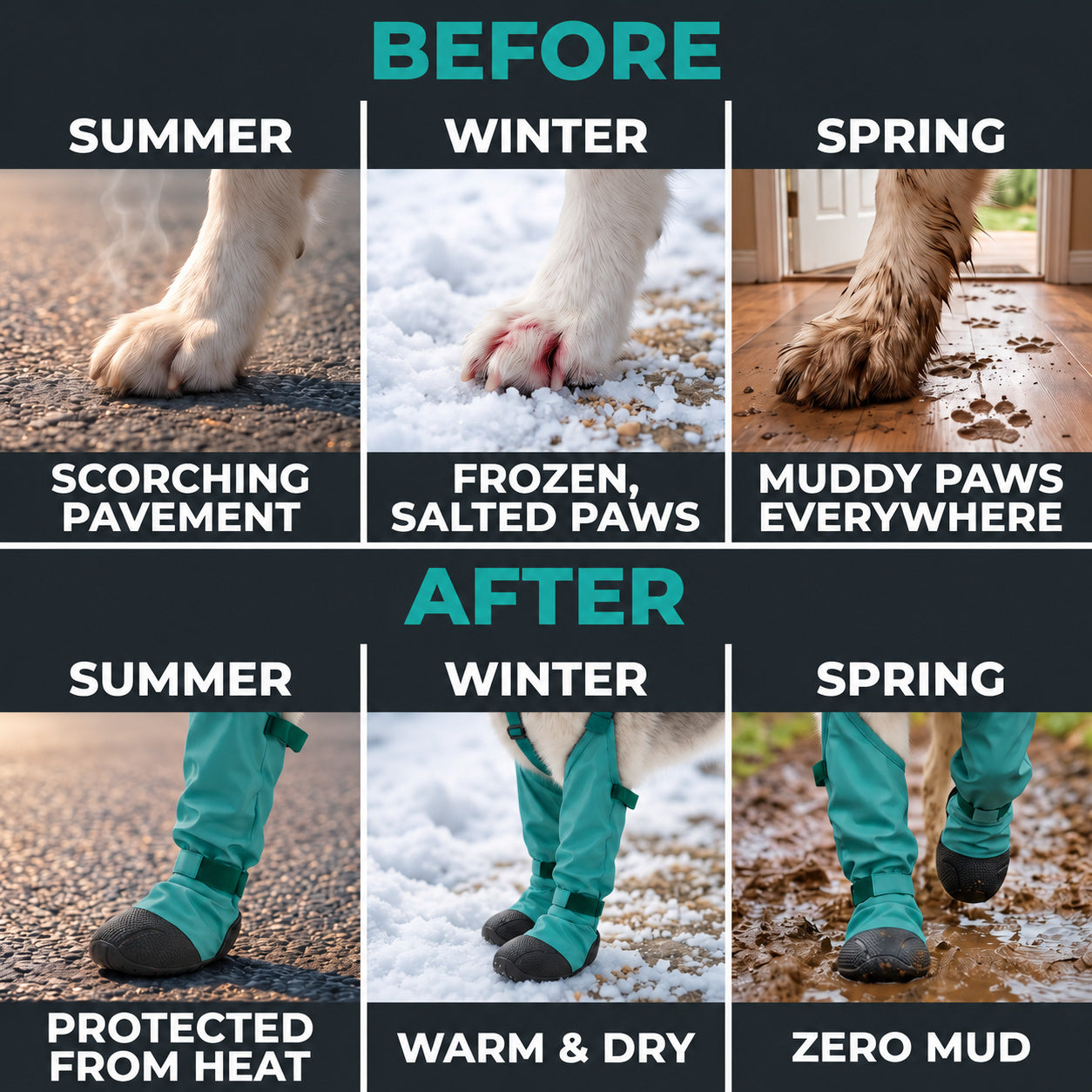 PupLeggies™ by Omewan Full-Leg Dog Boots