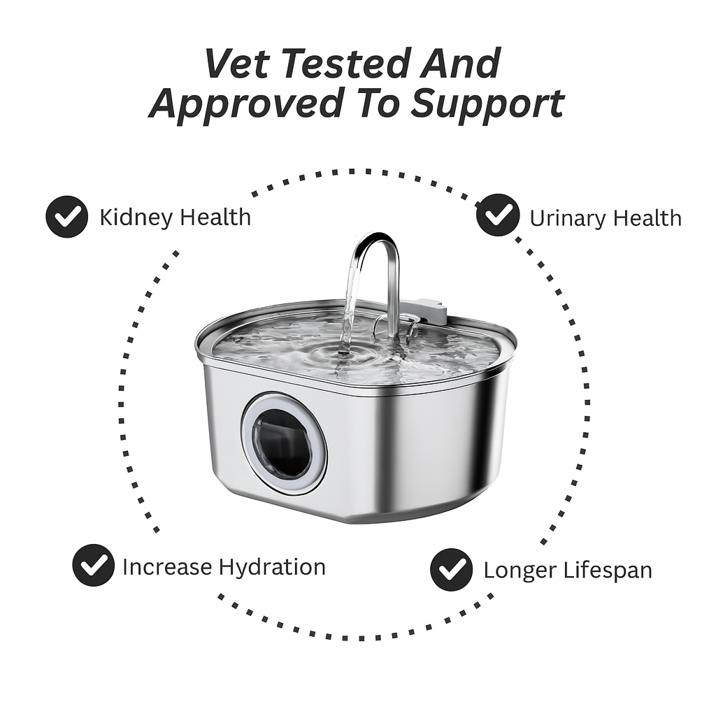 Stainless Steel Cat Water Fountain