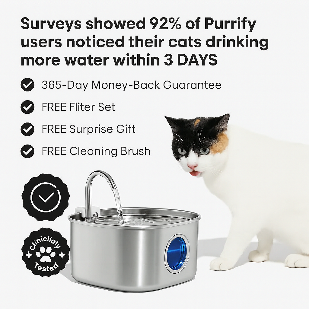 Stainless Steel Cat Water Fountain