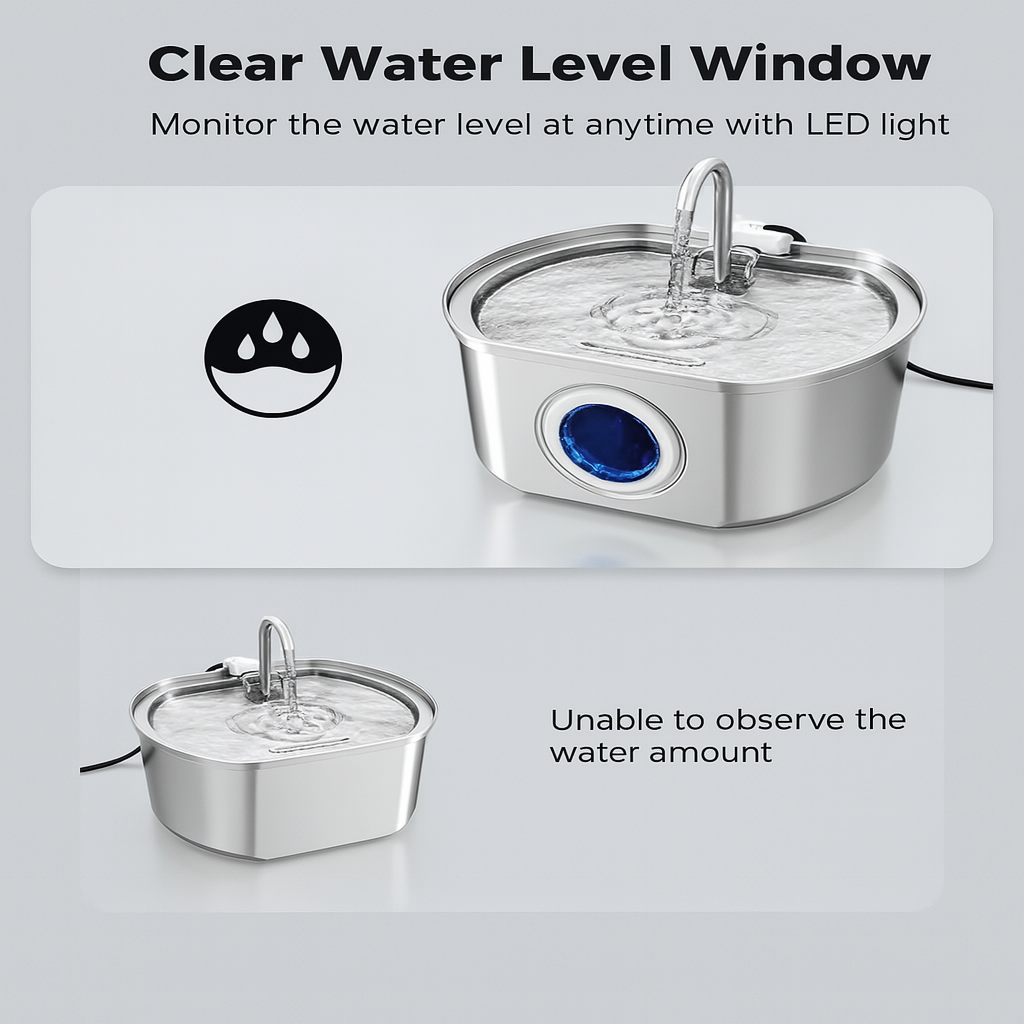 Stainless Steel Cat Water Fountain