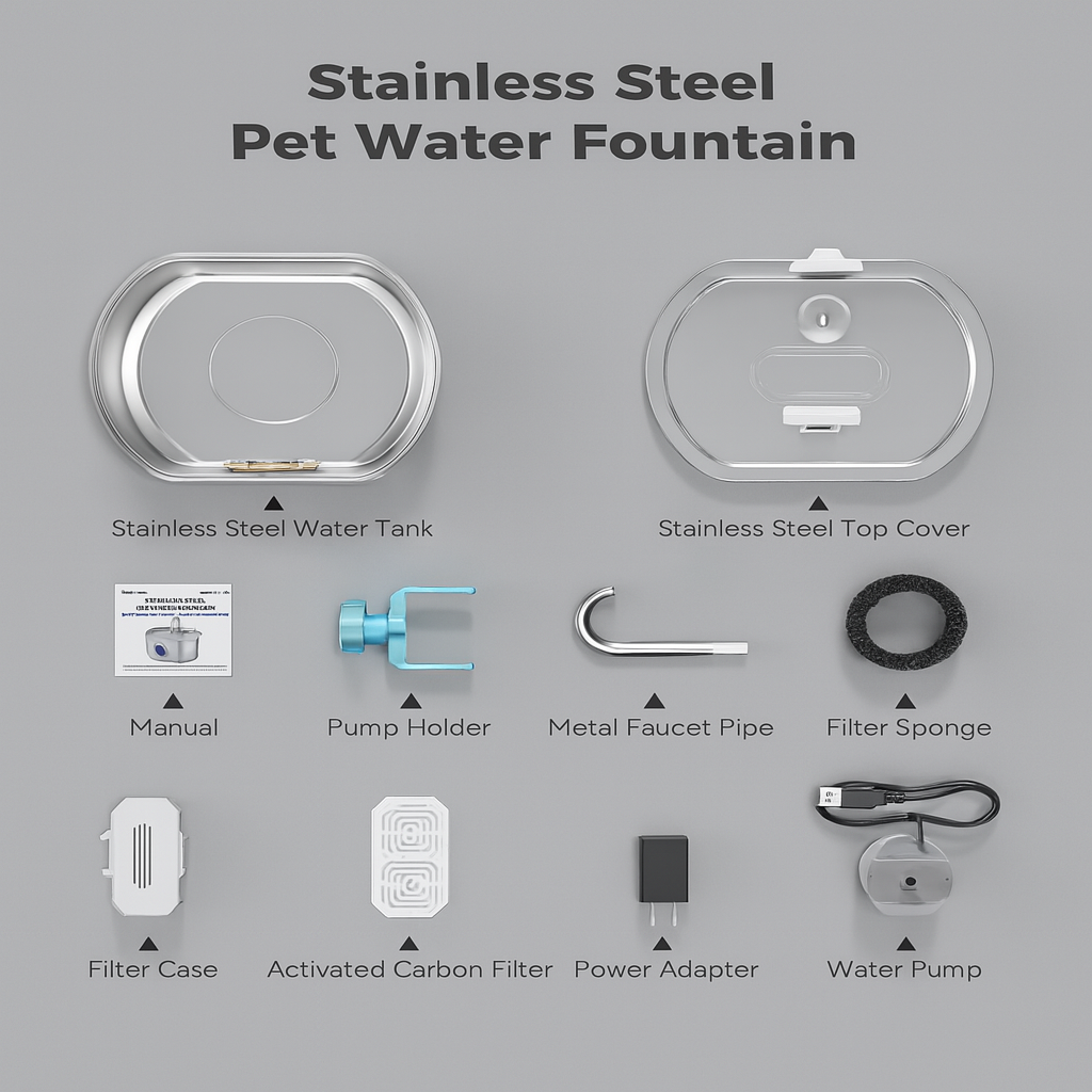 Stainless Steel Cat Water Fountain