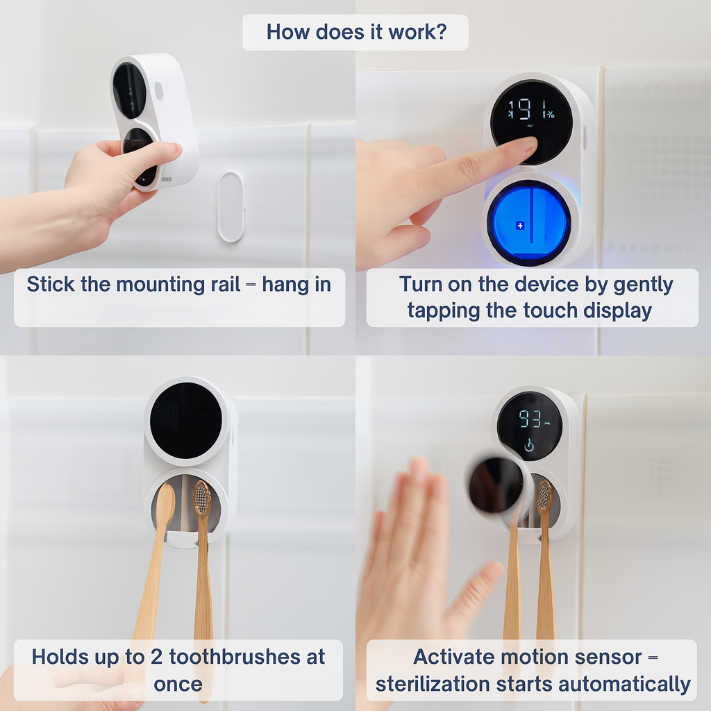 Advanced UVC Toothbrush Sterilizer