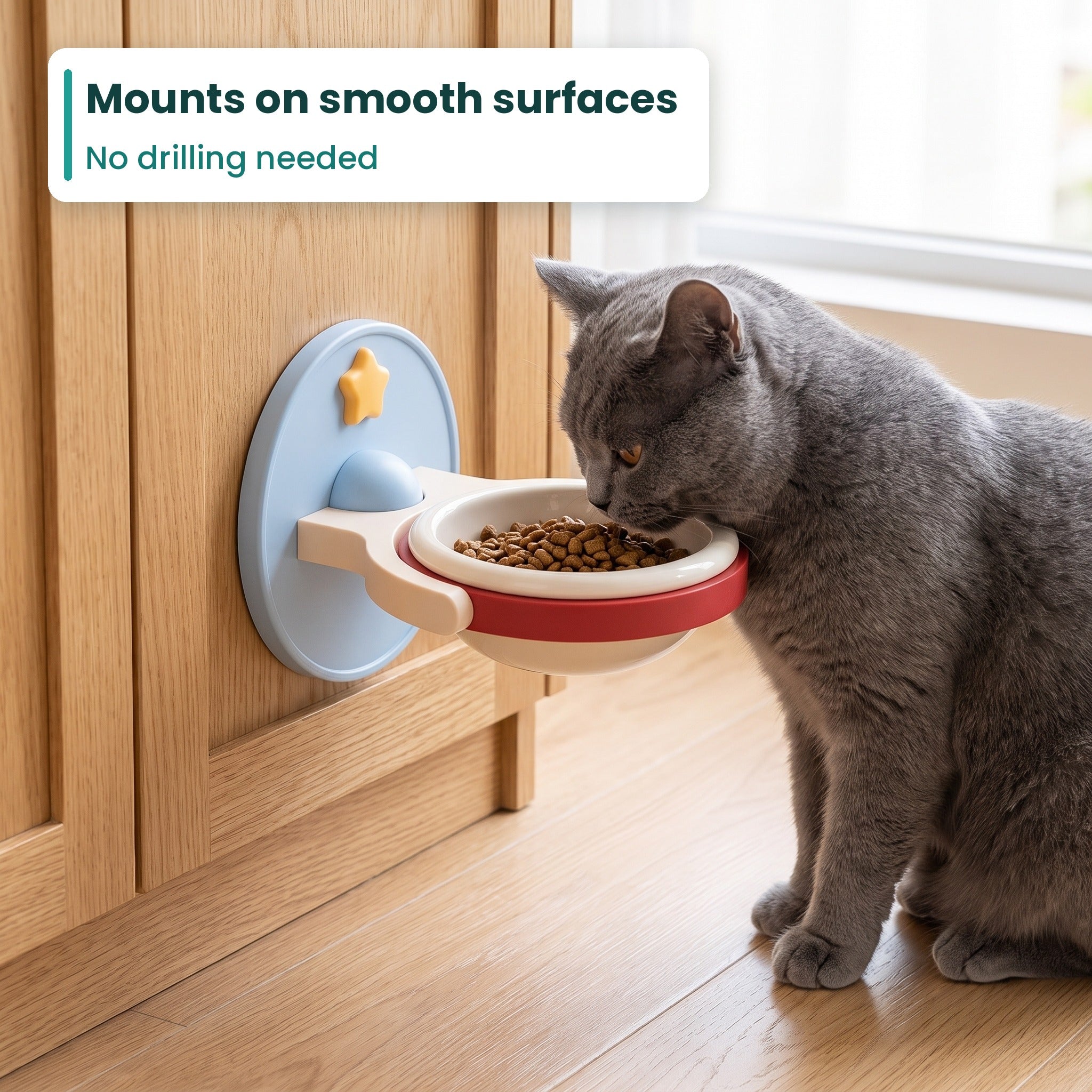 PawPerch™ by Omewan 2-in-1 Raised Ceramic Pet Bowl