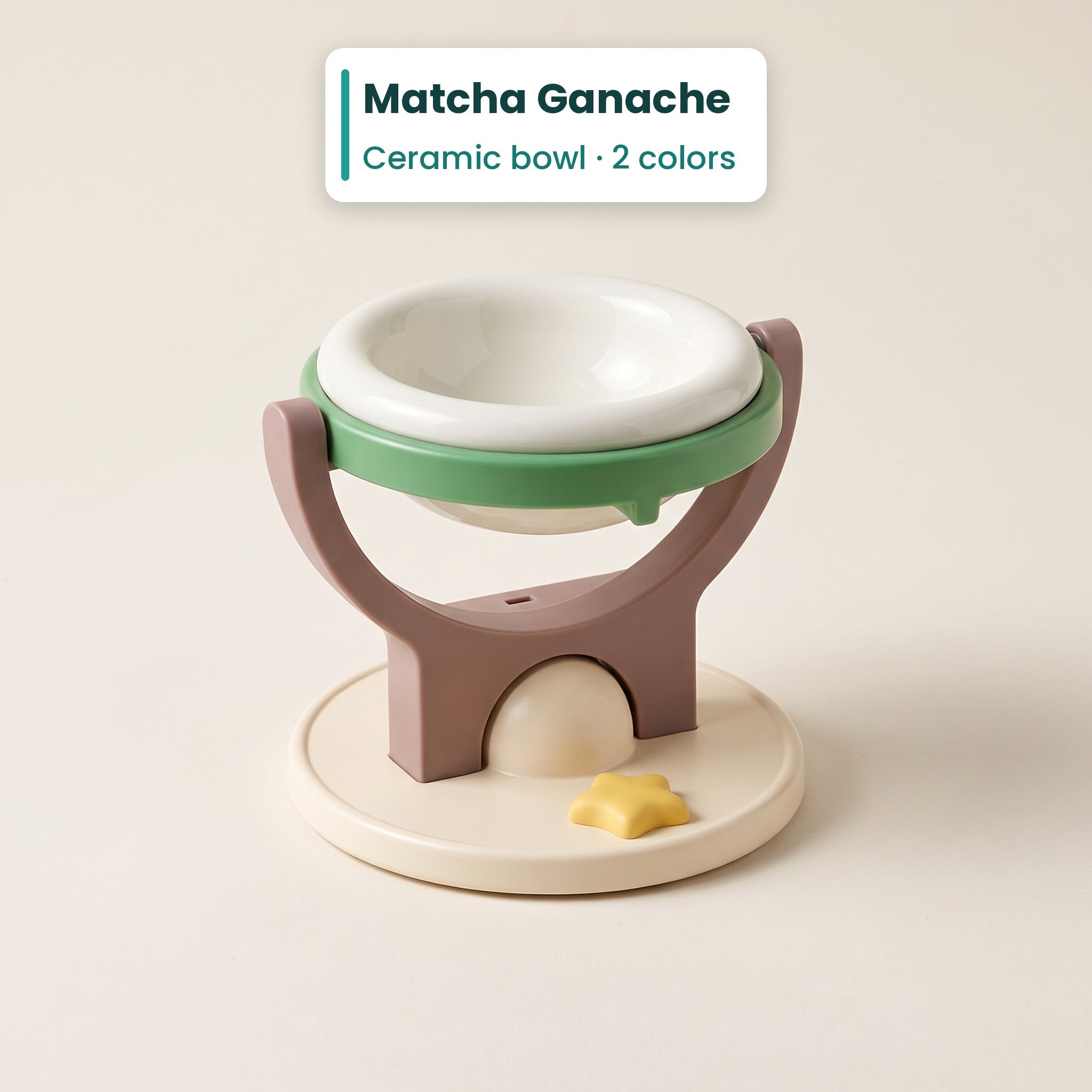 PawPerch™ by Omewan 2-in-1 Raised Ceramic Pet Bowl