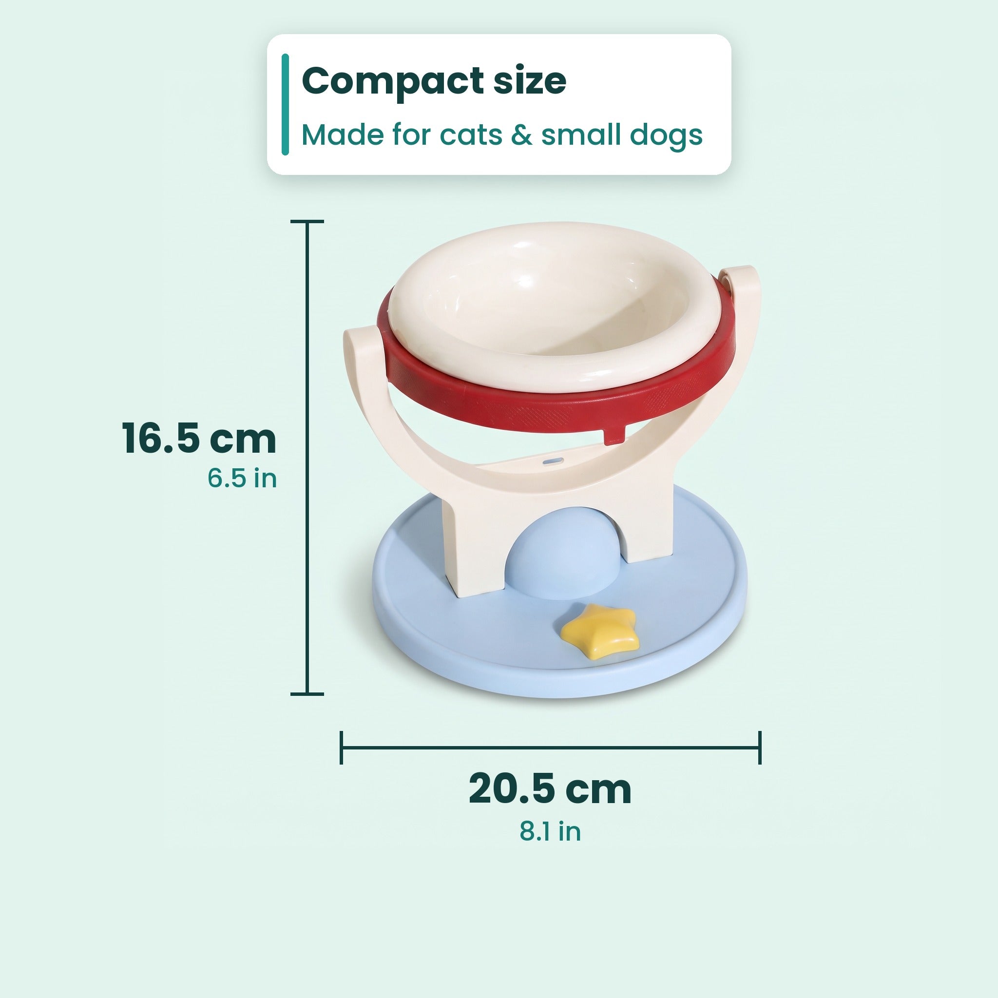 PawPerch™ by Omewan 2-in-1 Raised Ceramic Pet Bowl