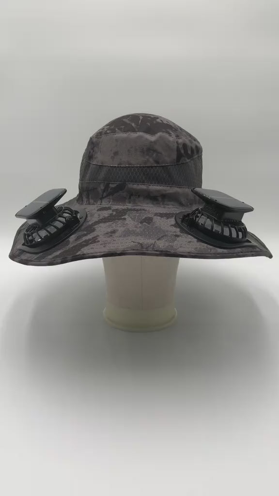 Wide Brim Solar Fan Hat