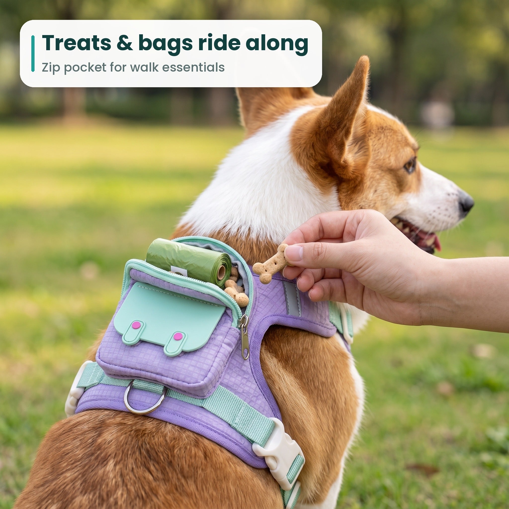 PupPocket™ by Omewan + 3-in-1 Backpack Harness
